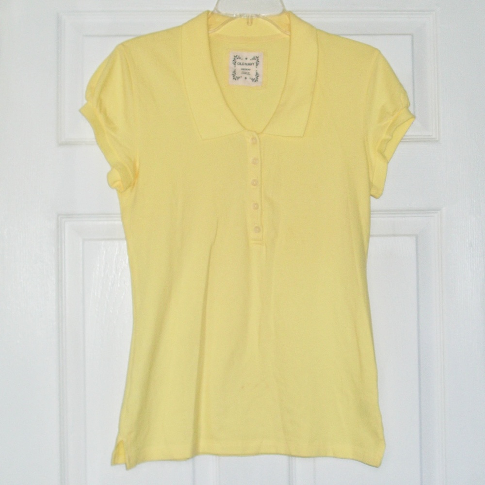 Old Navy Women's Yellow Polo Shirt - Size: Medium